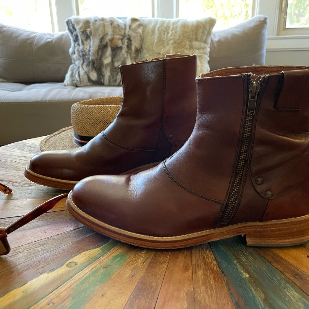 Brown Leather Ankle Boots